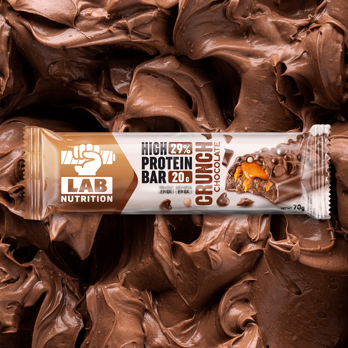 Lab Nutrition High Protein Bar 29% Crunch Chocolate 70g