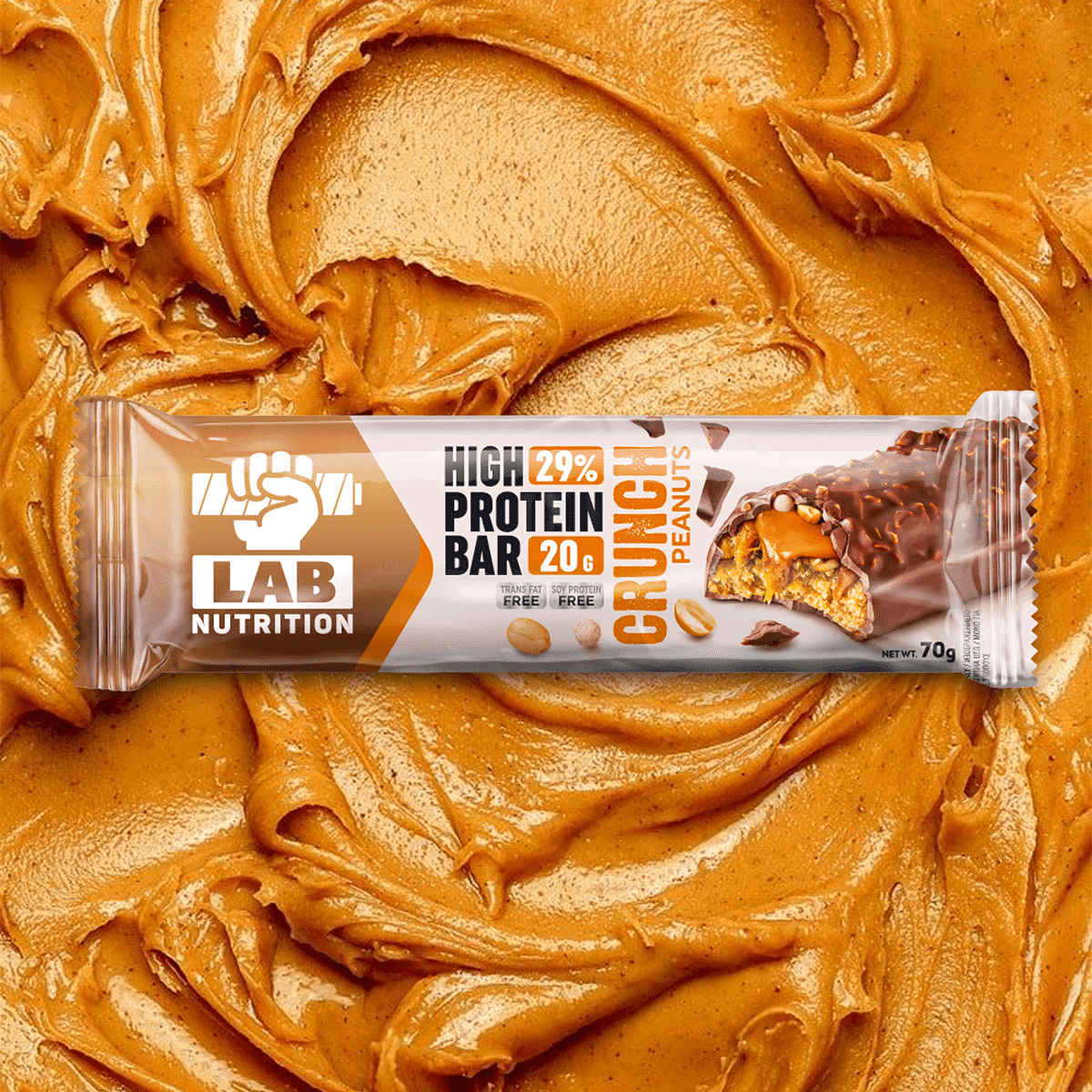 Lab Nutrition High Protein Bar 29% Crunch Peanuts 70g