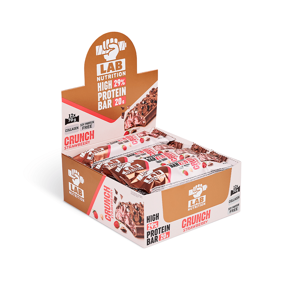 Lab Nutrition High Protein Bar 29% Crunch Strawberry 70g - Image 2