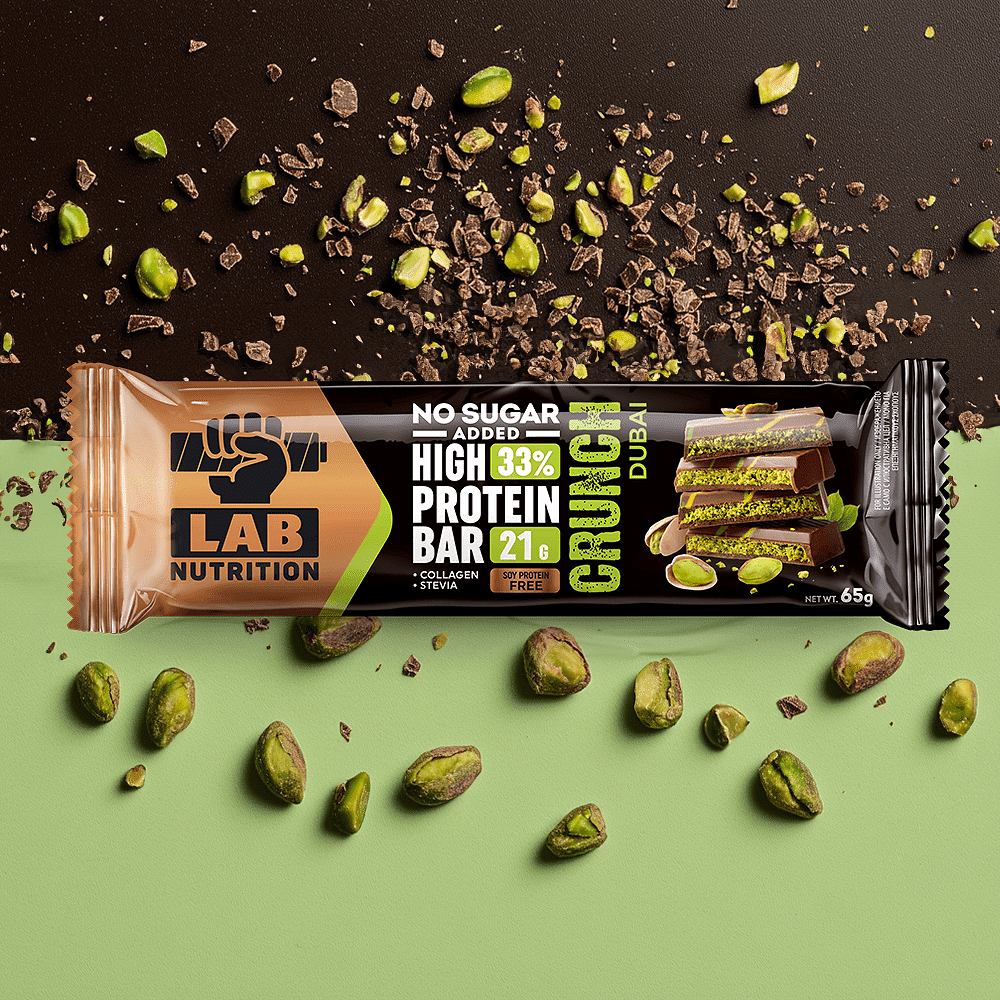 Lab Nutrition High Protein Bar 33% Crunch Dubai NoSugar Added 65g